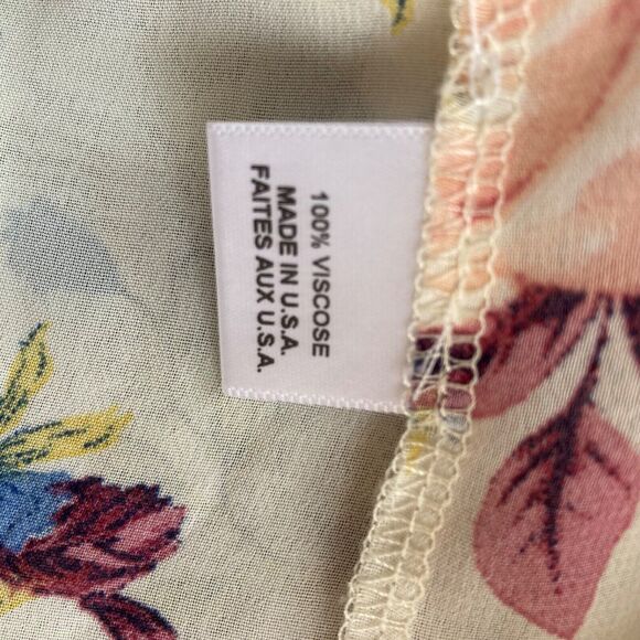 Misa Los Angeles  Sia Chiffon 3/4 Sleeve Ruffle Floral Printed Blouse Size M - Picture 8 of 8